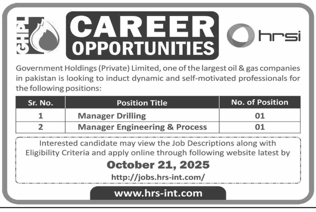 Oil and Gas Company OGC Karachi Jobs 2025 New