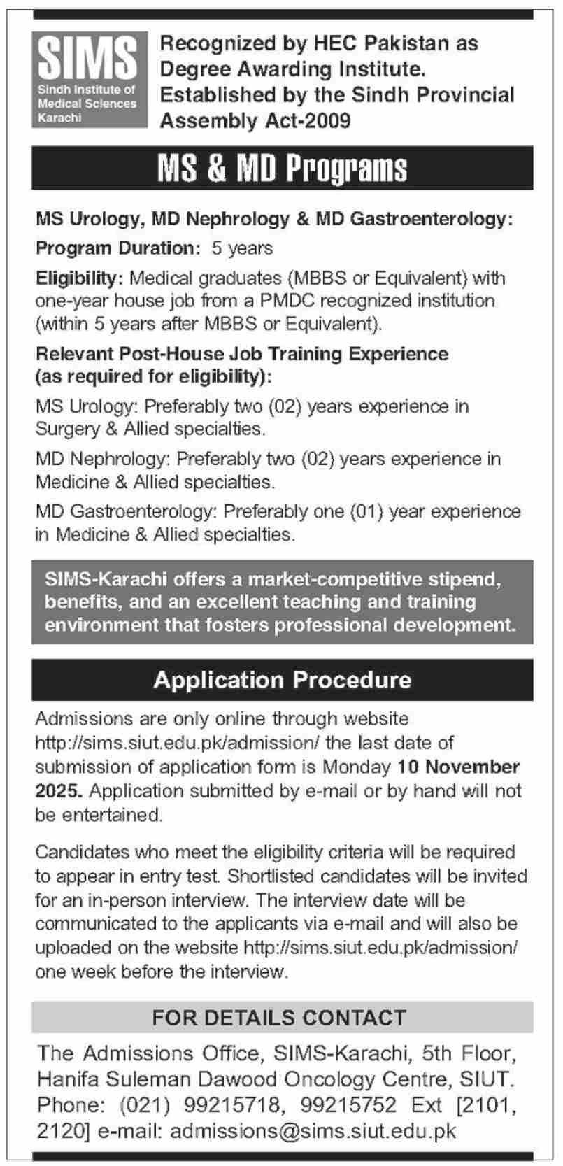 House Job Training At Sindh Institute Of Medical Sciences New 1 House Job Training At Sindh Institute Of Medical Sciences New