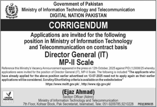 Information Technology and Telecommunication Jobs 2025