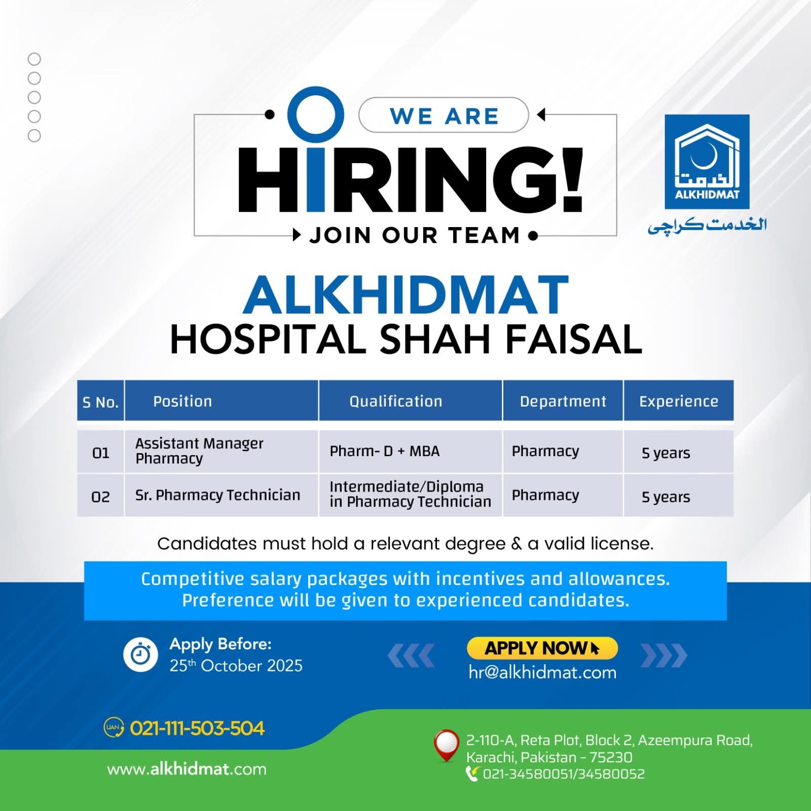 Latest Alkhidmat Ngo Jobs New Openings 2025
