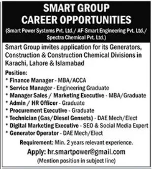 Latest Smart Power Systems Pvt Limited Jobs New in 2025