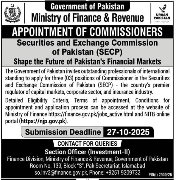 Ministry Of Finance and Revenue Jobs 2025