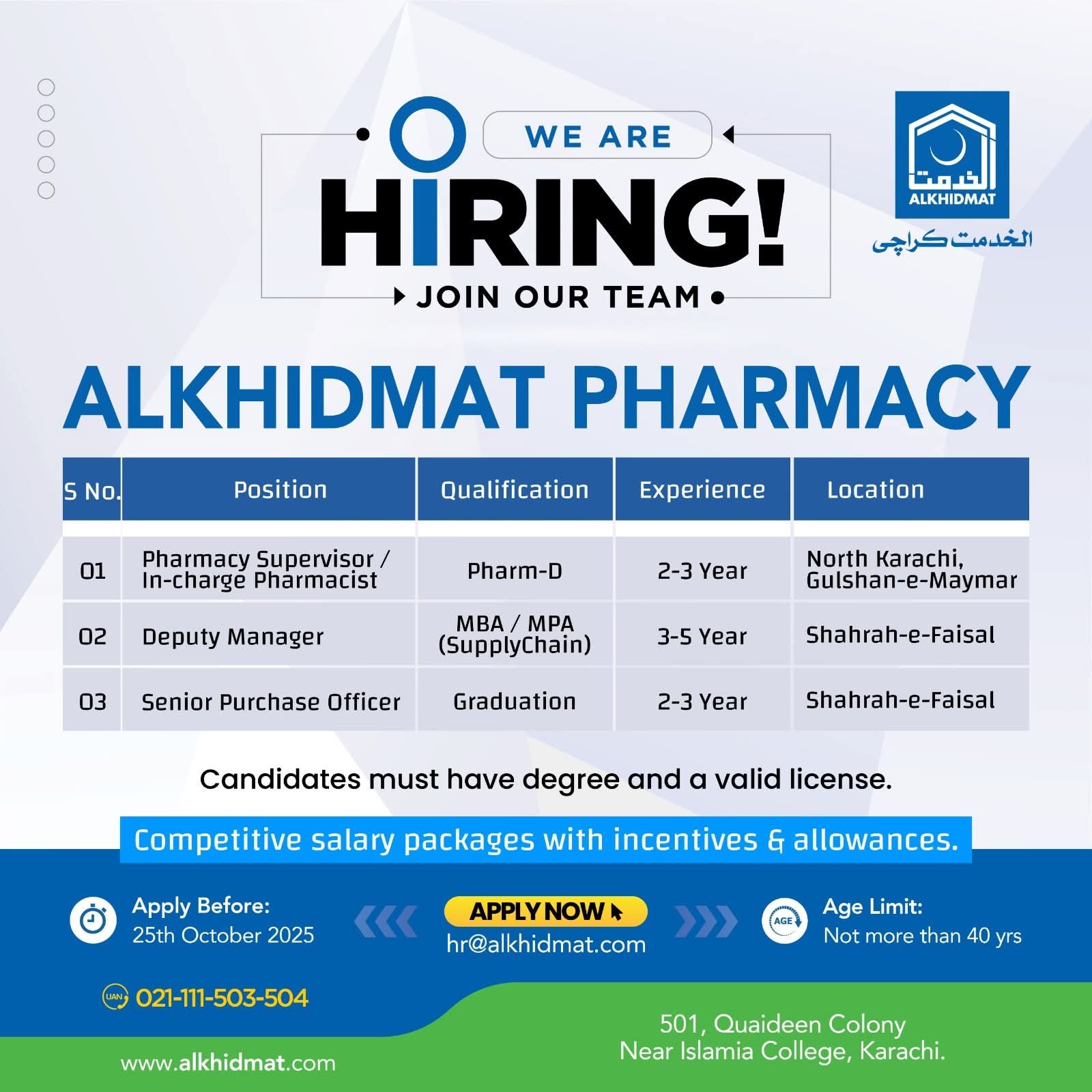 Alkhidmat Foundation NGO Jobs New Opportunities in Sindh