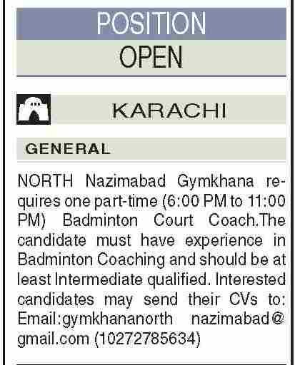 North Nazimabad Gymkhana Karachi Jobs in 2025