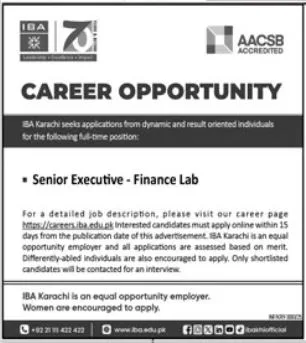 Opportunity At Institute Of Business Administration New 2025 1 Opportunity At Institute Of Business Administration 2025