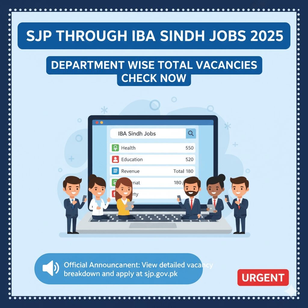 SJP Through 5 To 15 Grade IBA Sindh Jobs 2025 Department Wise Total Vacancies Check Now