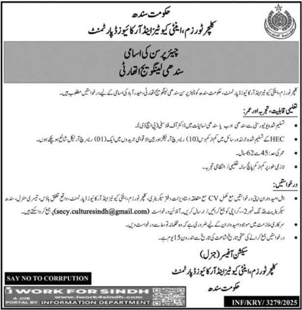 Latest Sindhi Language Authority SLA Jobs 2025