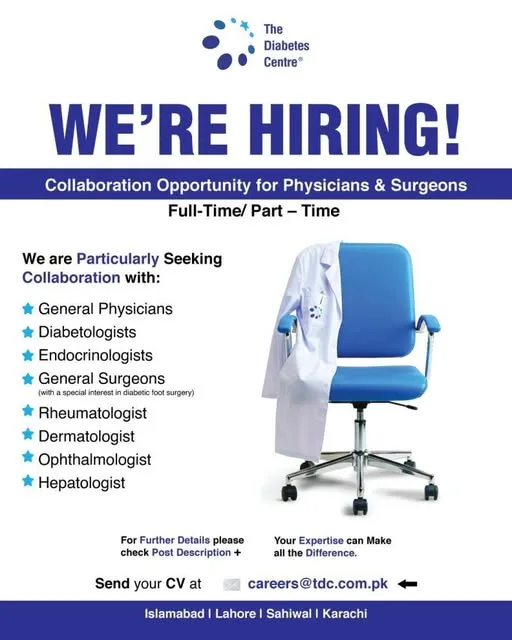 Latest The Diabetes Centre TDC Karachi Sindh Best Jobs 1 The Diabetes Centre (TDC) Jobs