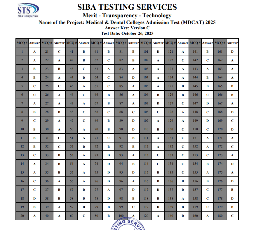 Answer Key-Version C