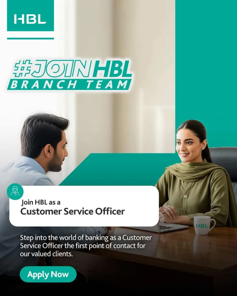 HBL Customer Service Officer Bank Jobs in Pakistan
