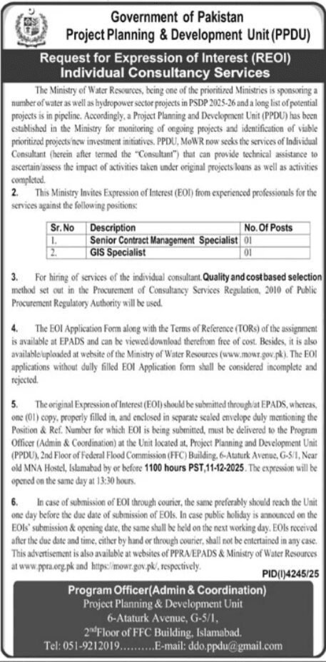 Apply Now Jobs At Ministry Of Water Resources MOWR