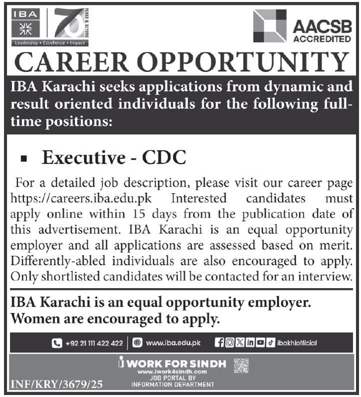 IBA Karachi Jobs 2025 Stunning Executive Careers Opportunities