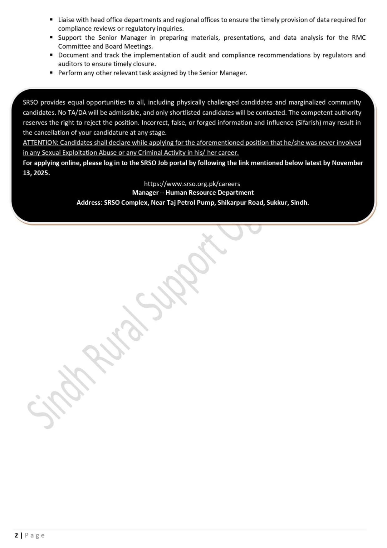 SRSO Career Jobs at Sindh Rural Support Organization NGO New 2 SRSO Career Jobs at Sindh Rural Support Organization NGO New