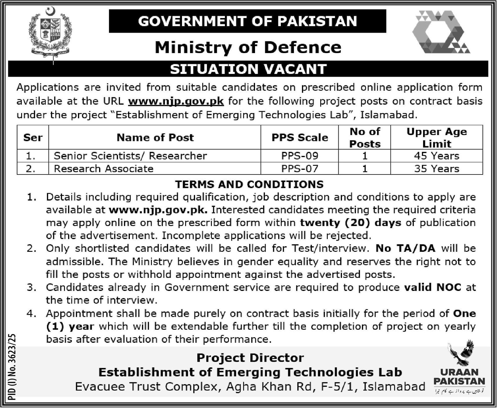 Jobs At Ministry Of Defence Announcement New in Pakistan 1 Jobs At Ministry Of Defence Announcement