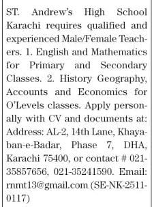 Latest Private School Teaching Jobs in Karachi 2025