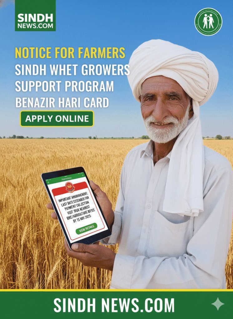Notice for Farmers Sindh Wheat Growers Support Program Benazir Hari Card 1 Notice for Farmers Sindh Wheat Growers Support Program Benazir Hari Card