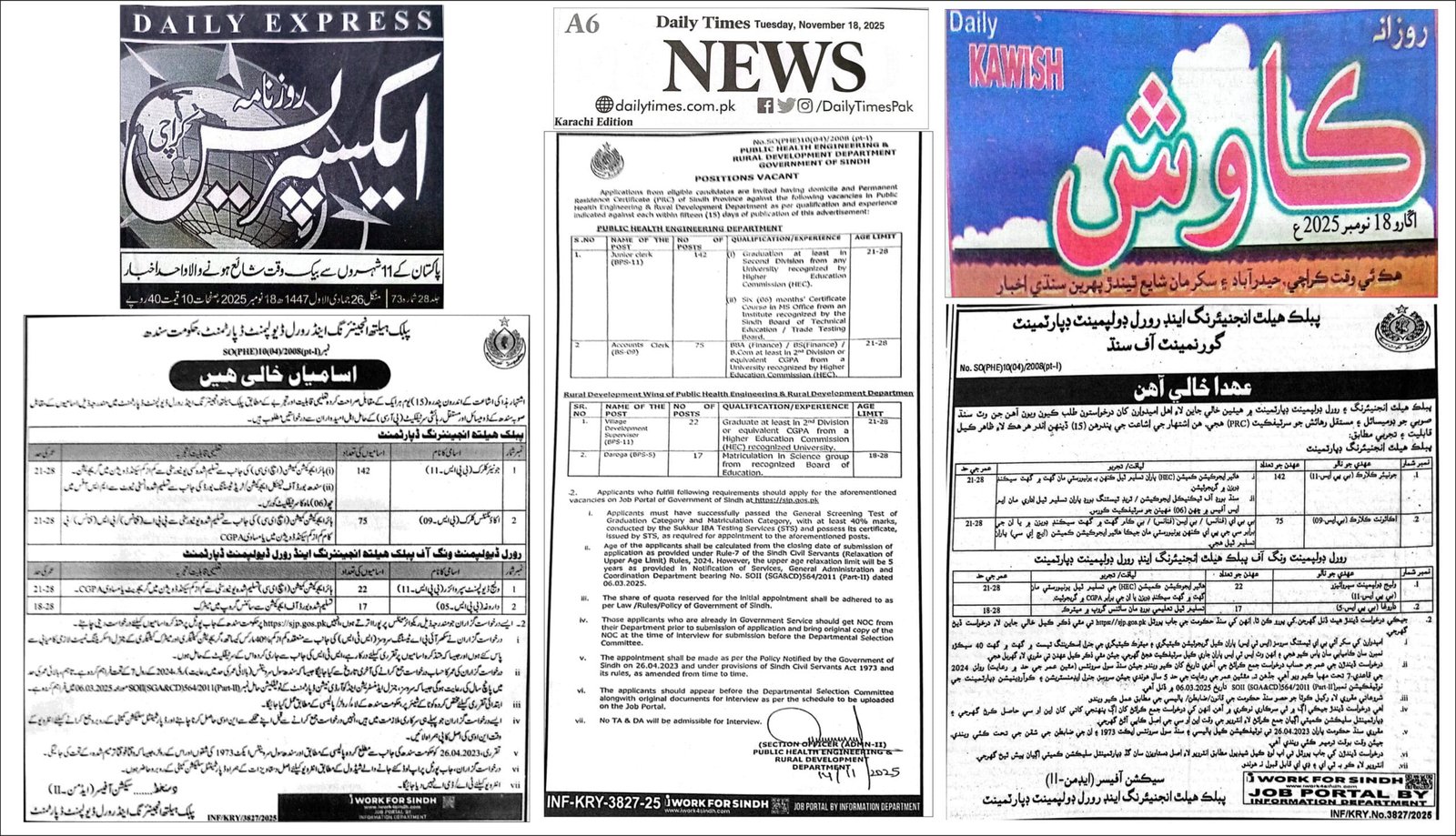 Sindh Public Health Engineering Department SJP New Jobs 1 Public Health Department Jobs