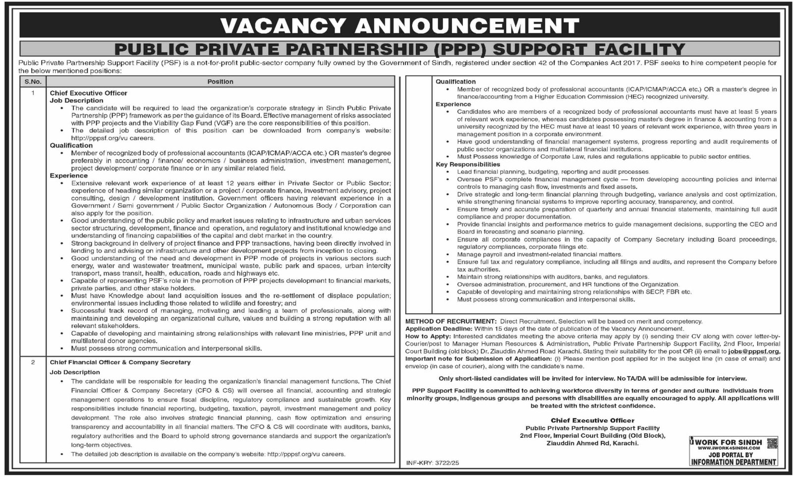 Public Private Partnership Authority Jobs in Sindh Urgent Hiring 1 Public Private Partnership Authority P3A Jobs in Sindh Urgent Hiring