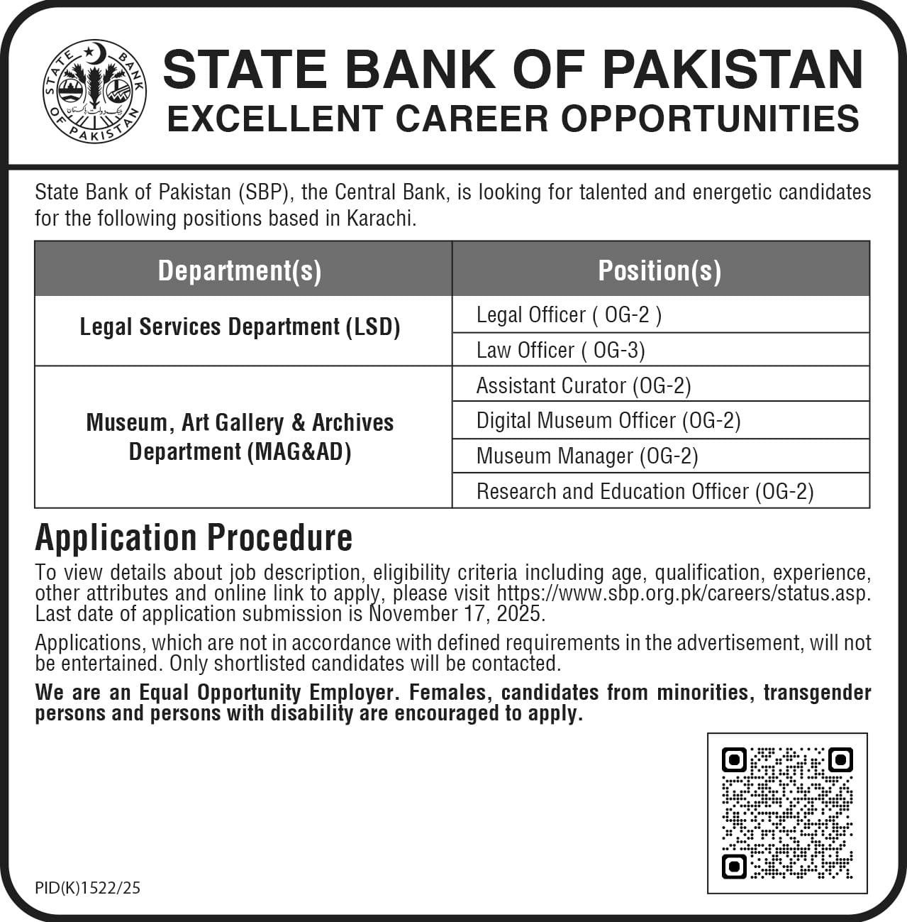 SBP Bank Jobs At State Bank Of Pakistan New In Sindh