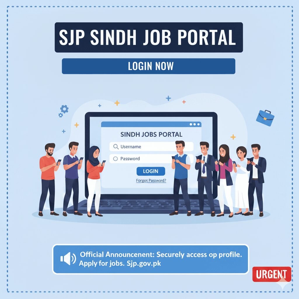 SJP Sindh Job Portal Login Now 1 SJP Sindh Job Portal, Sindh Jobs 2025, Government Jobs in Sindh, sjp.sindh.gov.pk, Apply Online Sindh Jobs, SJP Registration, SJP 2025 Vacancies, Sindh Job Portal