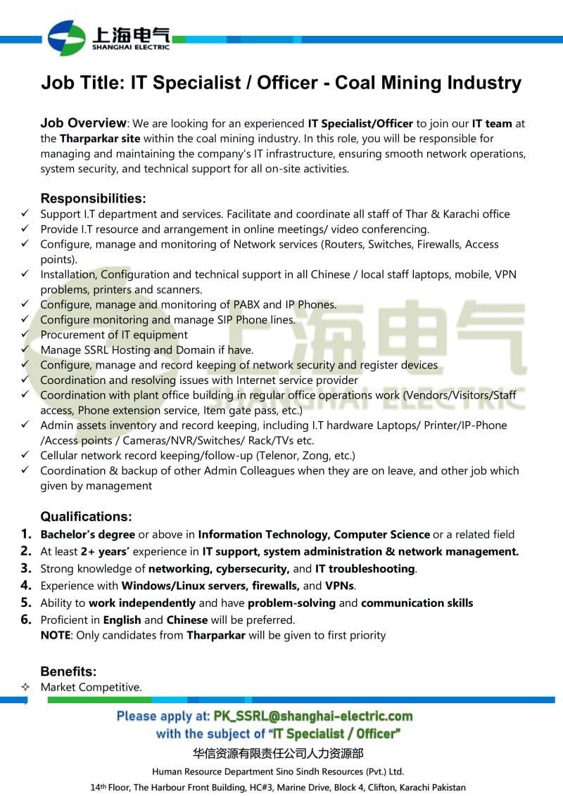 Shanghai Electric Company Jobs