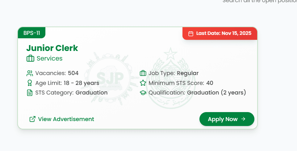 Clerk Jobs At Sindh Job Portal SJP Online Apply Now 2025 1 Clerk Jobs At Sindh Job Portal SJP Online Apply Now 2025