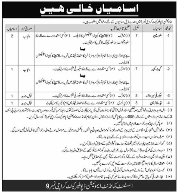 Ammunition Depot Malir Cantt Jobs Online Apply Now