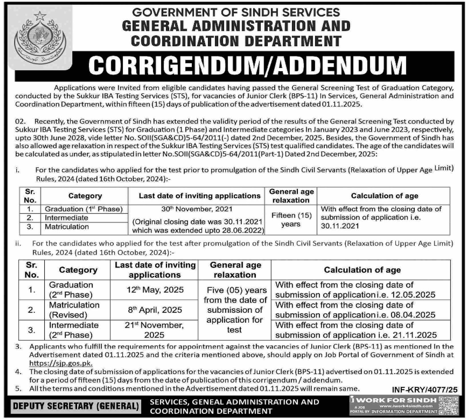 Apply Now For Jobs At Services General Administration & Coordination