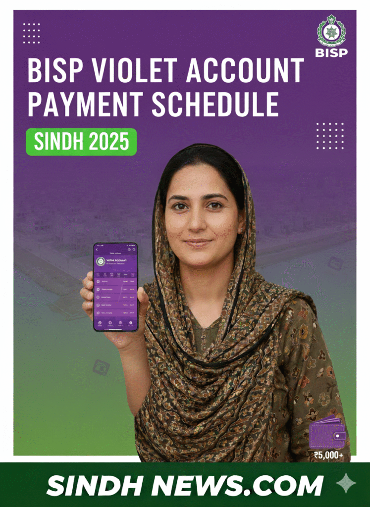 BISP Violet Account Payment Schedule Sindh 2025