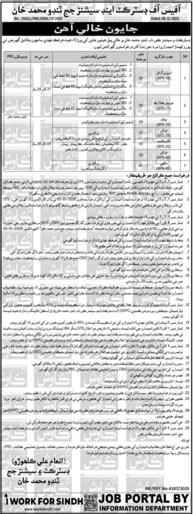 BPS 1 TO BPS 3 Jobs 2026 STS Vacancies 1 BPS 1 TO BPS 3 Jobs 2026 STS Vacancies