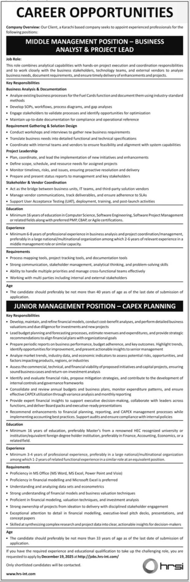 HRSI Limited Company Jobs Online Apply Now 1 HRSI Limited Company Jobs Online Apply Now