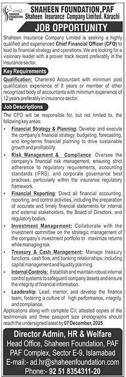 Jobs At Shaheen Foundation PAF in Sindh Apply Now 1 Jobs At Shaheen Foundation PAF in Sindh
