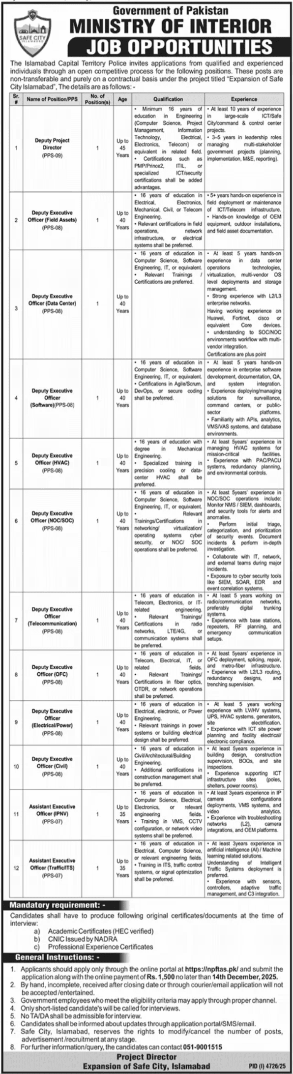 Latest Ministry Of Interior Jobs Apply Now