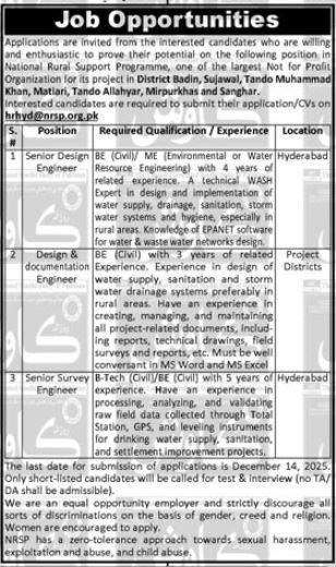 National Rural Support Programme NRSP Jobs In NGO