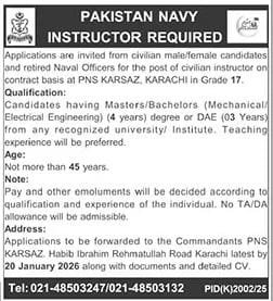 Pakistan Navy Jobs 2026 in Sindh Online Apply Now