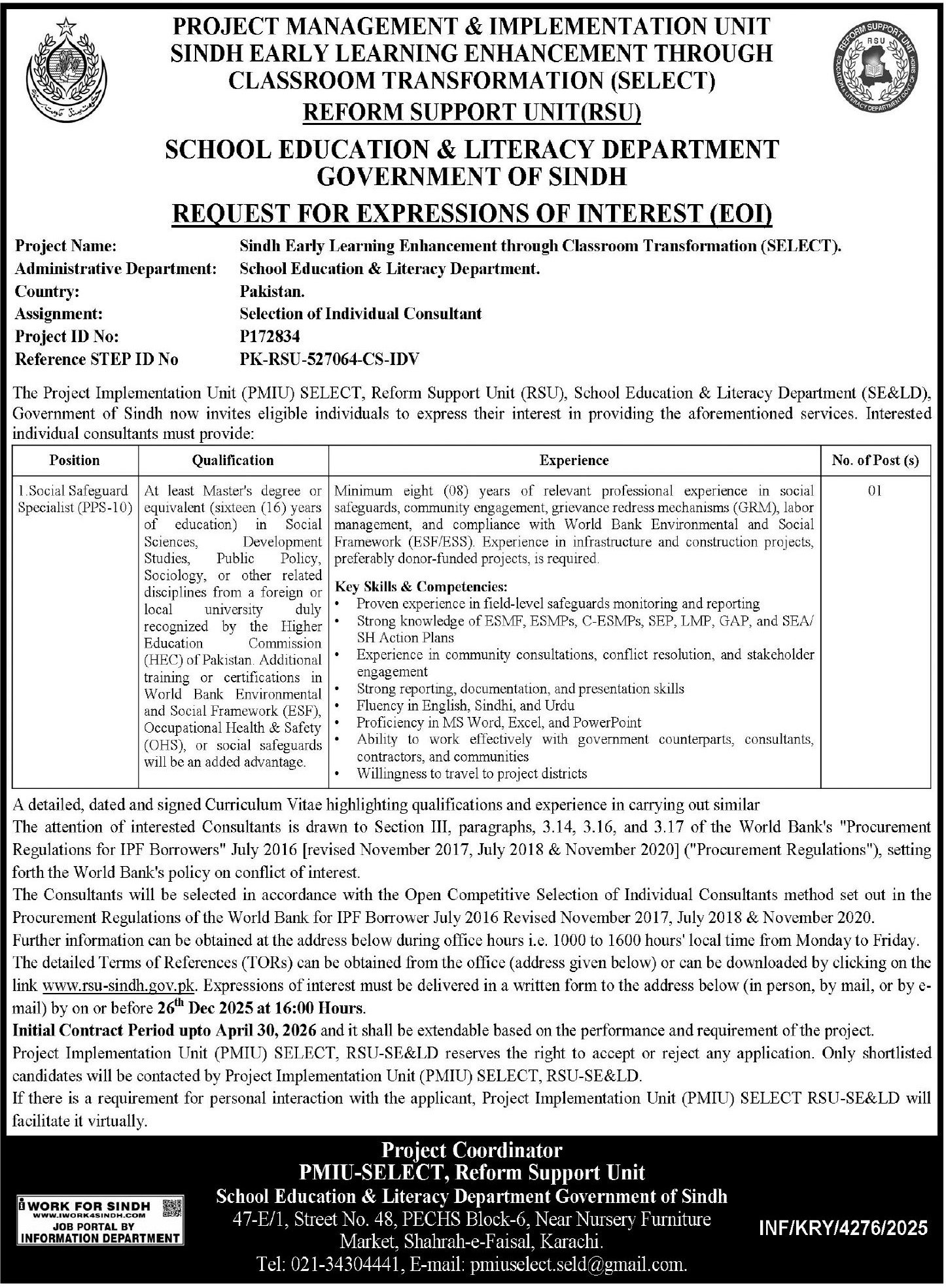 School Education and Literacy Department Jobs 2026