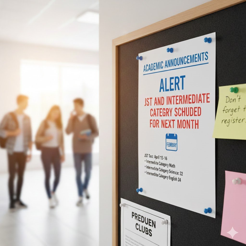  Alert JST and Intermediate Category Tests Scheduled for Next Month