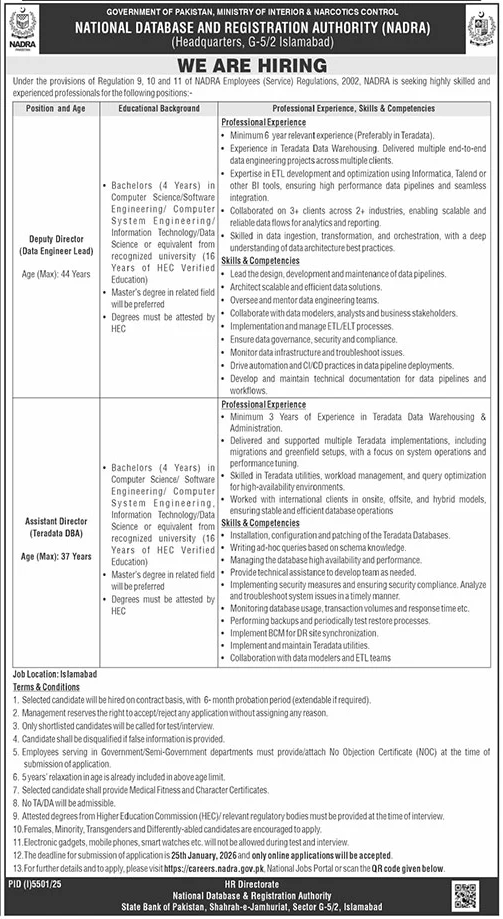 Apply Now For Jobs At NADRA 2026