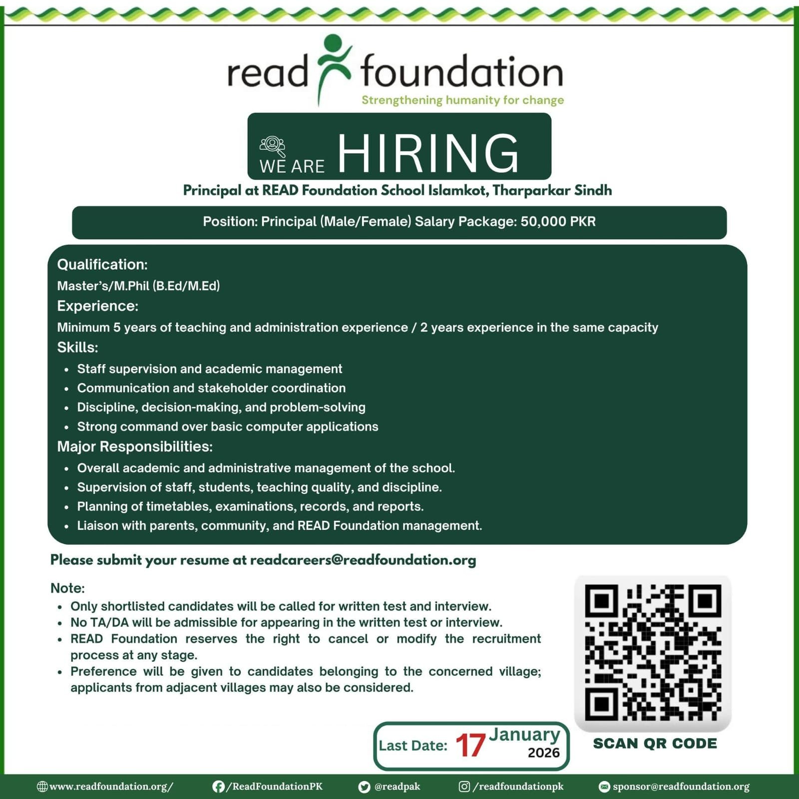 Read Foundation Ngo Jobs in Sindh 2026