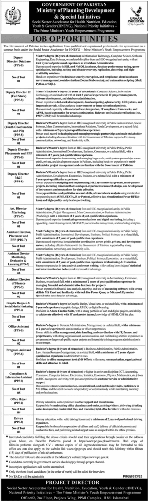  Ministry Of Planning Development Pakistan jobs 2026 Apply Now