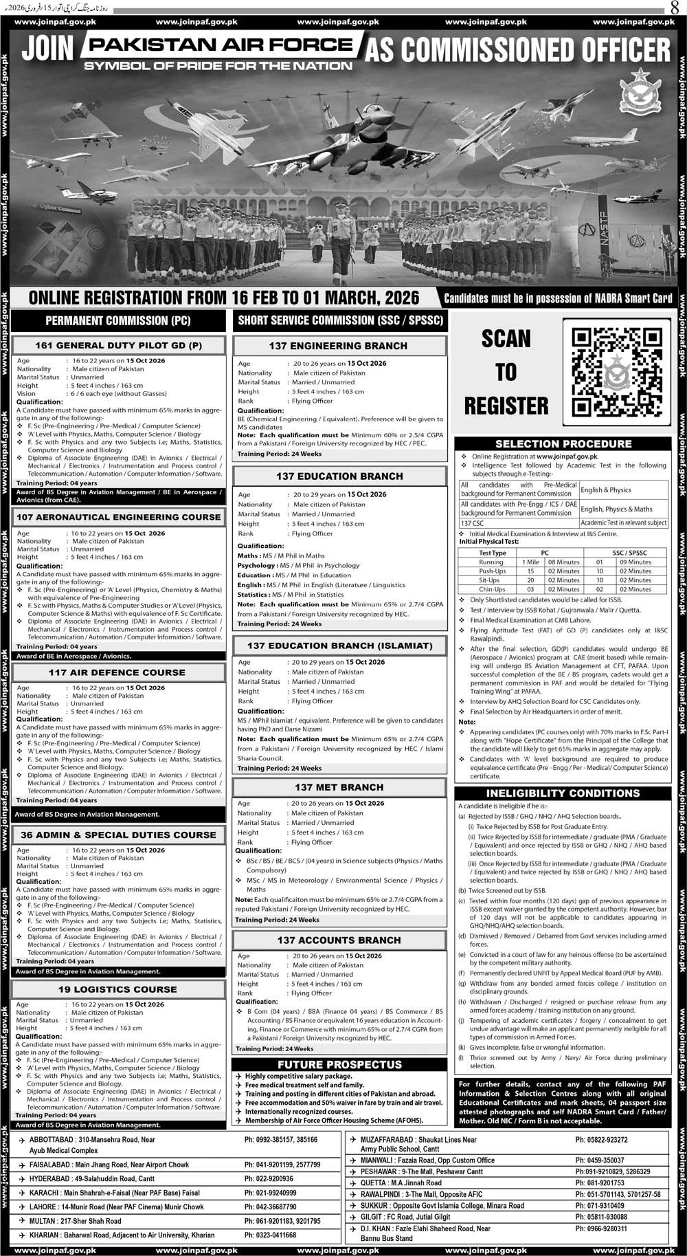 Career Opportunities at Pakistan Air Force PAF 2026 1 Career Opportunities at Pakistan Air Force PAF 2026