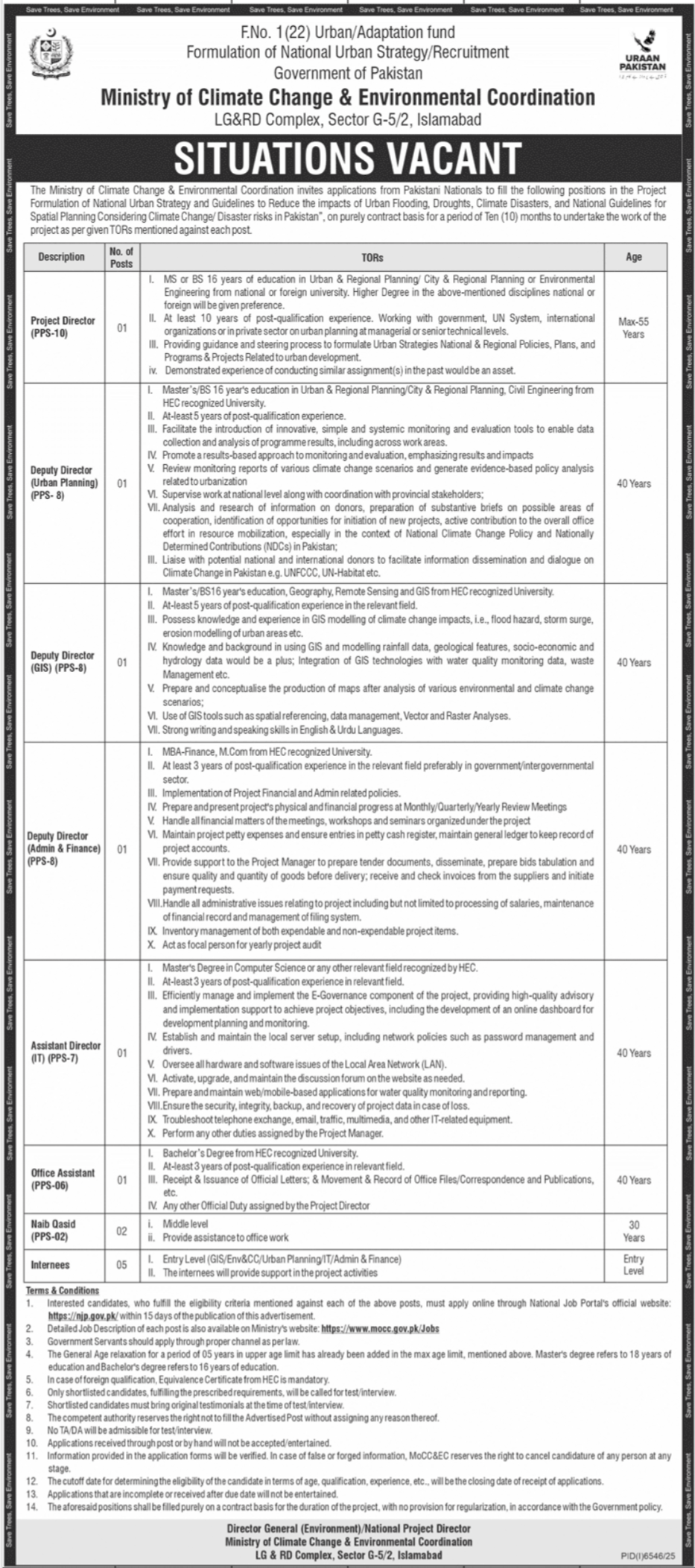 Jobs at Ministry Of Climate Change 2026