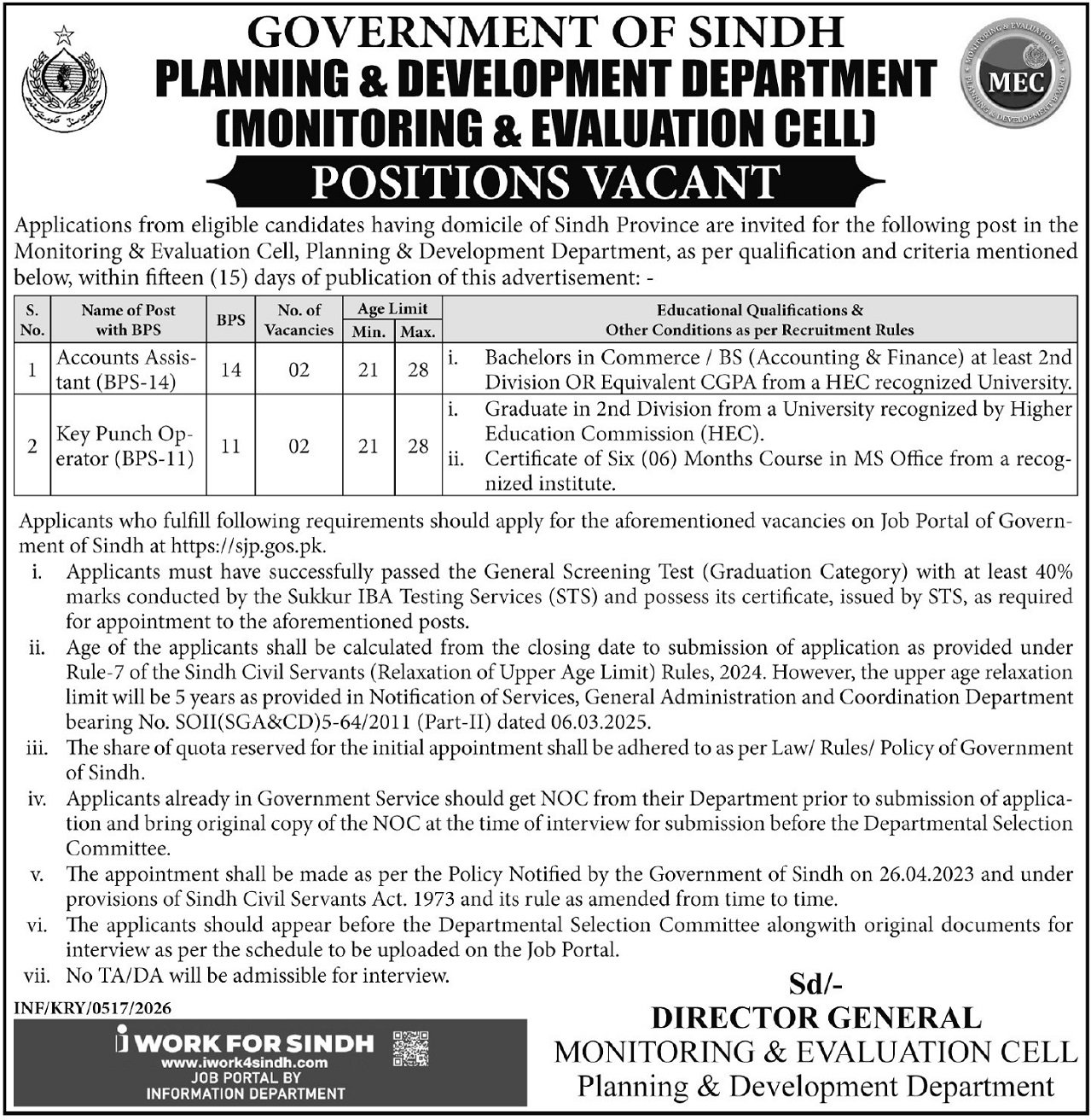 Sindh Govt Planning and Development Department Jobs 2026 1 Sindh Govt Planning and Development Department Jobs