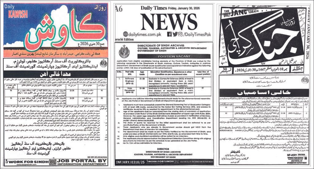 BPS-15 Software Engineer: SJP Jobs 2026 Apply Now